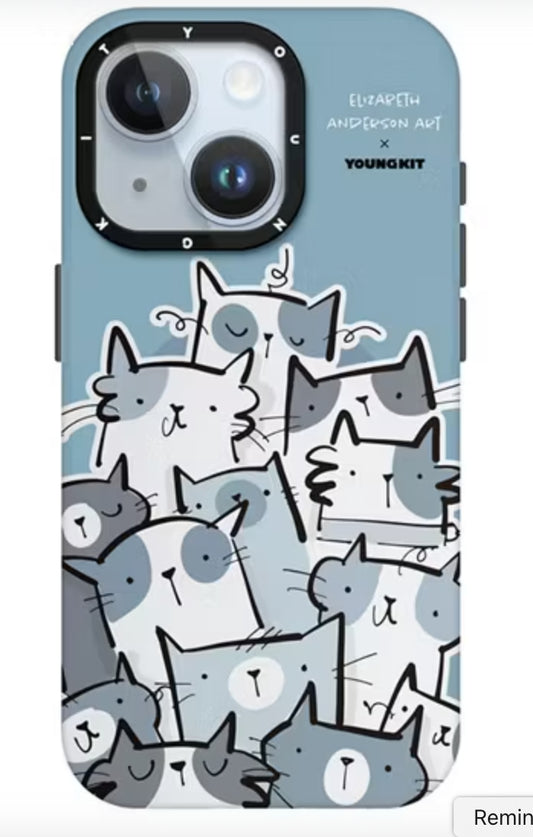 เคส Youngkit Kitty iPhone 15 Pro Grey