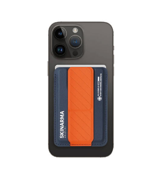 Skinarma Magnetic Cardholder with Grip-Stand Kado Navy/Orange