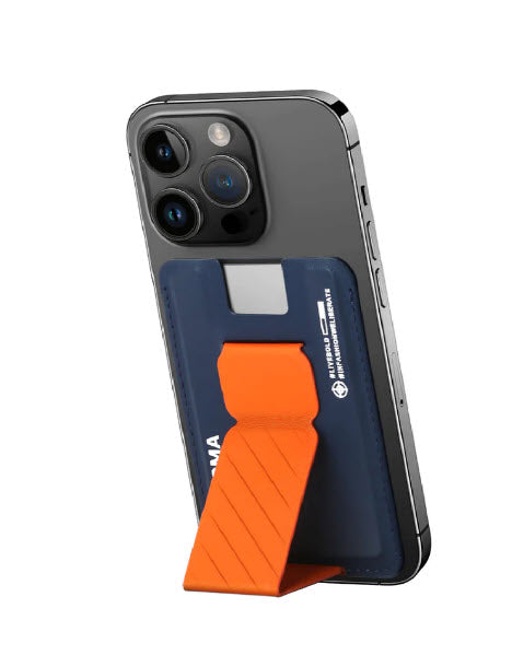 Skinarma Magnetic Cardholder with Grip-Stand Kado Navy/Orange