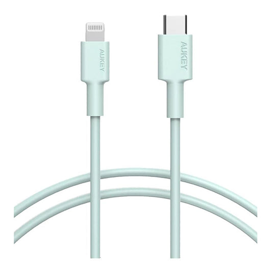 สายชาร์จ Aukey CB-CL13 USB-C to Lightning Cable 1.2m Green