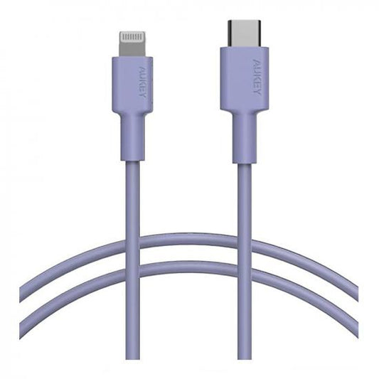 สายชาร์จ Aukey CB-CL13 USB-C to Lightning Cable 1.2m Purple