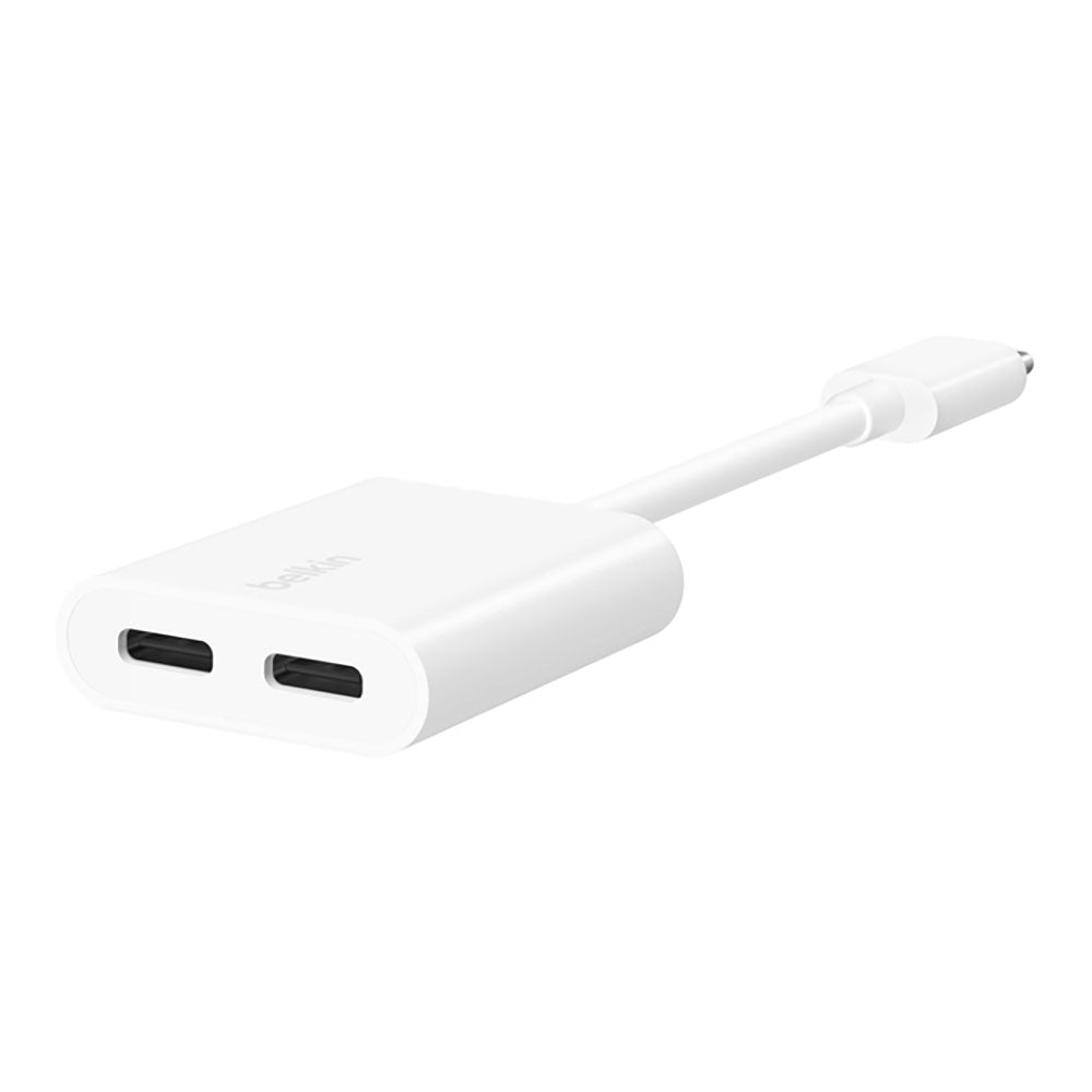 อะแดปเตอร์ Belkin USB-C TO USB-C Audio+USB-C Charger Adapter 60W White