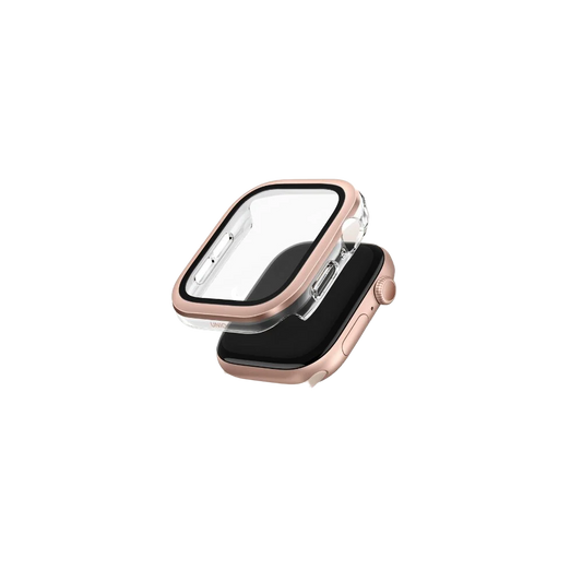 เคส Uniq Apple Watch S10 (46mm) Voute Tempered Glass Screen Rose Gold