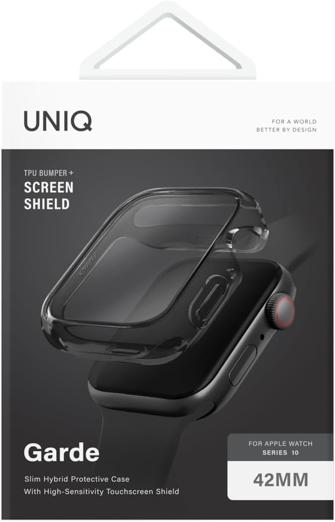 เคส Uniq Apple Watch Series 10 (42mm) Hybrid Screen Protection Smoke