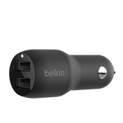 ที่ชาร์จในรถยนต์ Belkin Dual 24W 1 USB-A Black