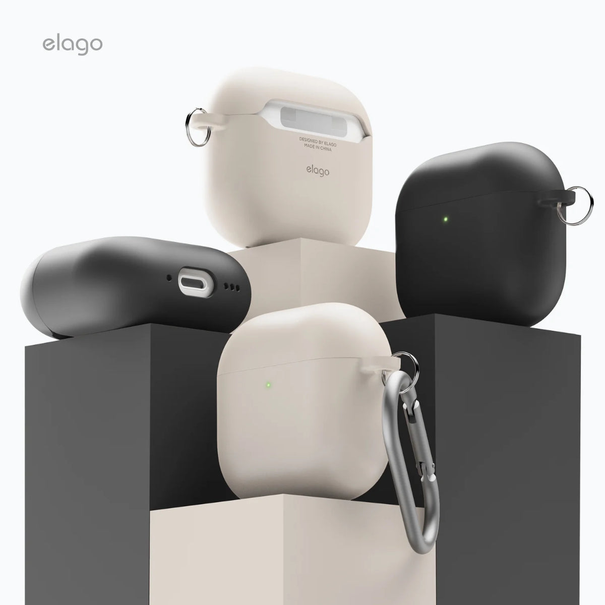 เคส Elago Liquid Silicone Hang AirPods 4 Stone