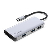 Belkin Port Hub 5-in-1 USB-C to HDMI + 2xUSB3.1 + TF + SD Gray