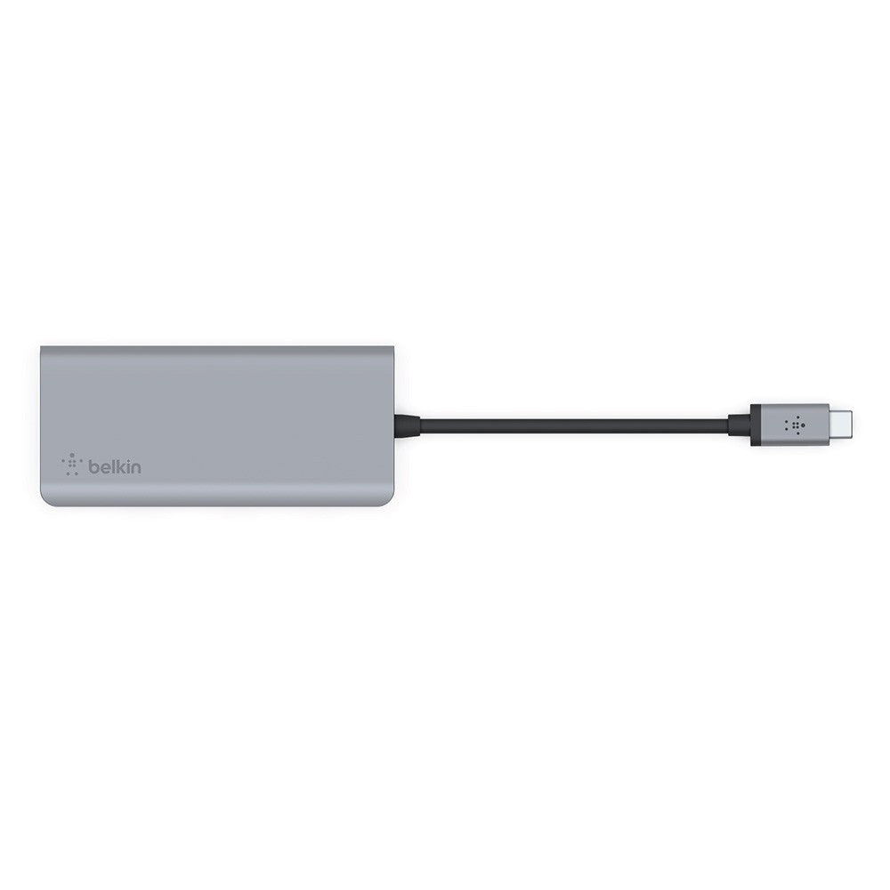 Belkin Port Hub 5in1 USB-C To HDMI+2xUSB3.1+TF+SD Gray