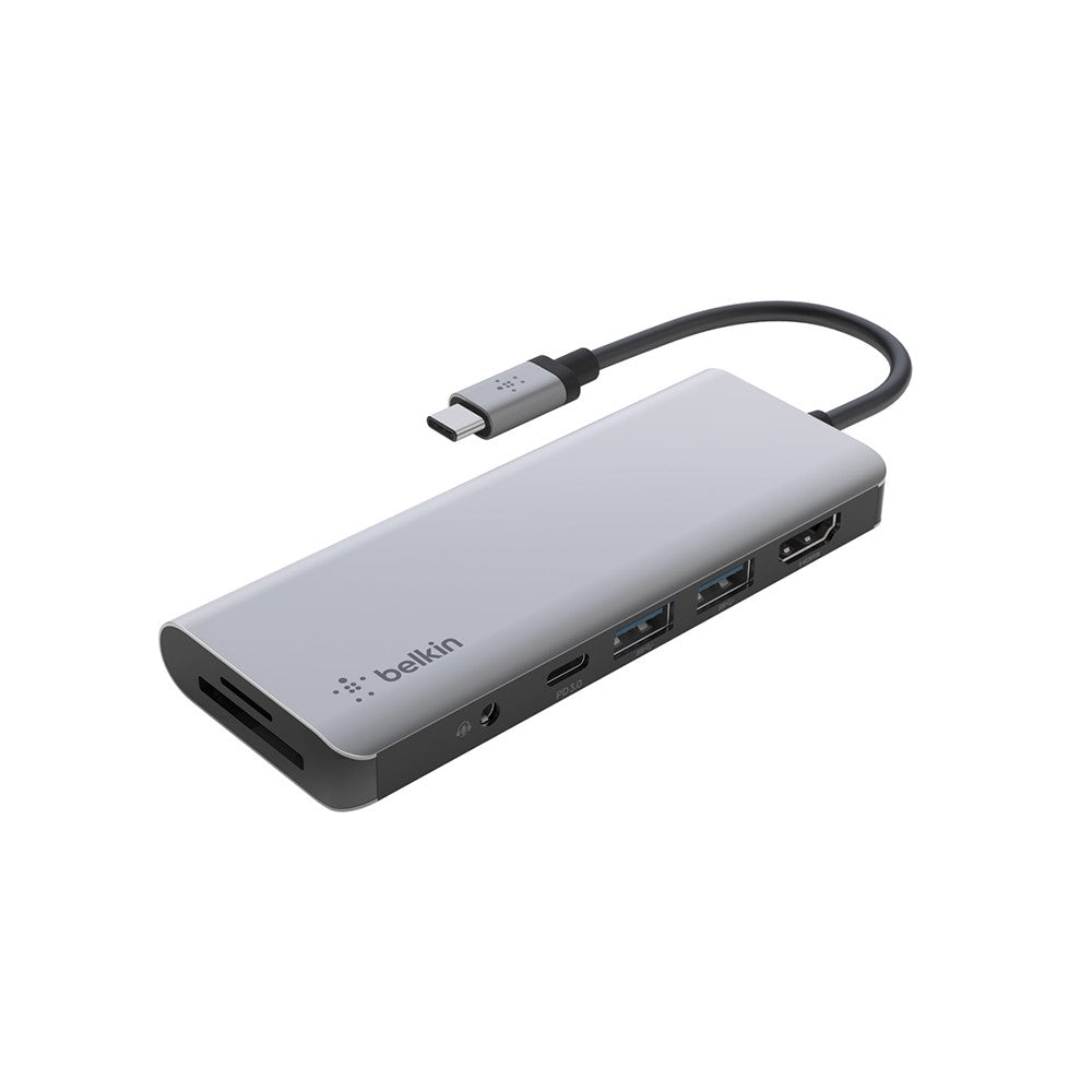 อะแดปเตอร์มัลติมีเดีย Belkin Port Hub USB-C 7 in 1 with PD (AVC009btSGY)