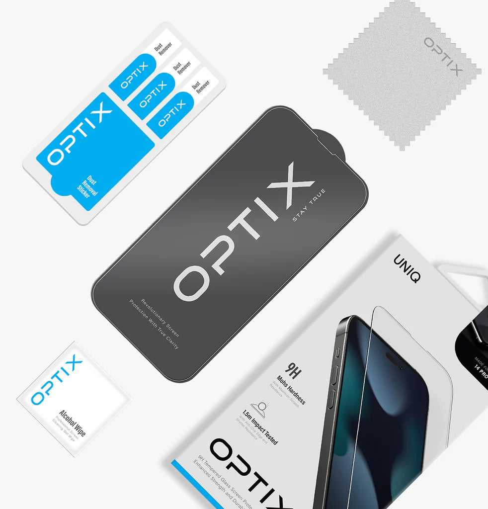 ฟิล์มกันรอย Uniq Optix Glass Screen Protector iPhone 15 Pro Max Clear