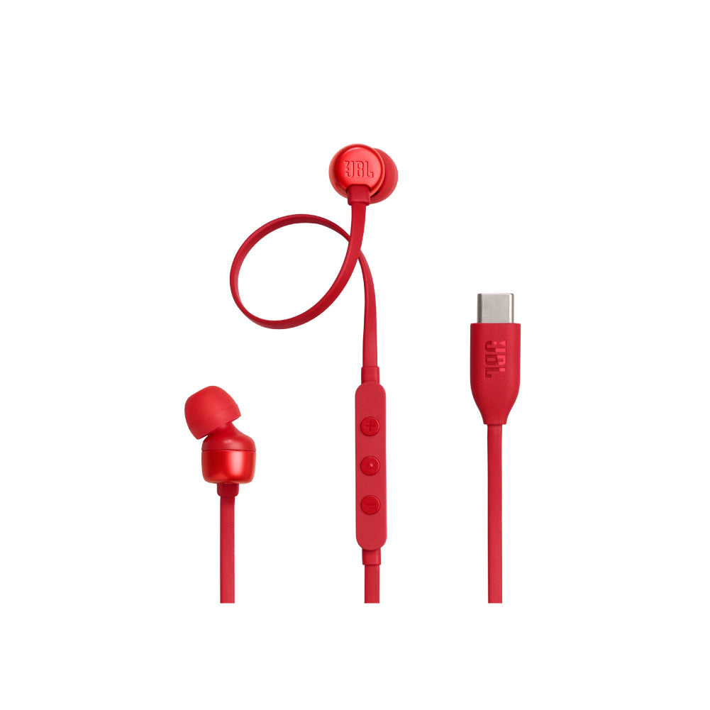 JBL Tune 310C USB | Wired Hi-Res In-Ear Headphones Red