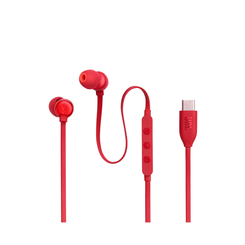 JBL Tune 310C USB | Wired Hi-Res In-Ear Headphones Red