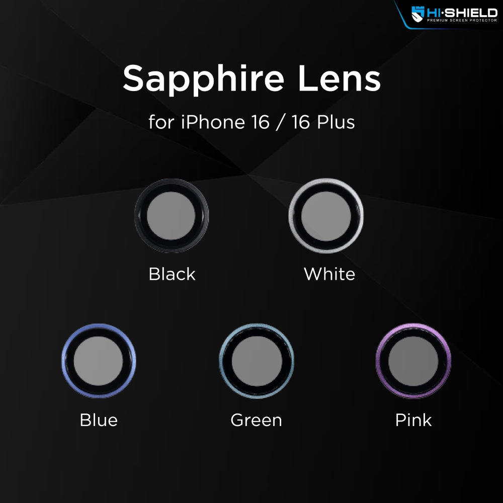 กระจกเลนส์กล้อง Hishield Sapphire Lens iPhone 16/16 Plus Blue