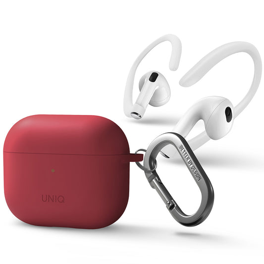 Uniq Nexo AirPods 3rd Gen Case With Sports Ear Hooks-Coral