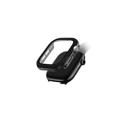 เคส Uniq Apple Watch S10 (49mm) Voute Tempered Glass Screen Jet Black