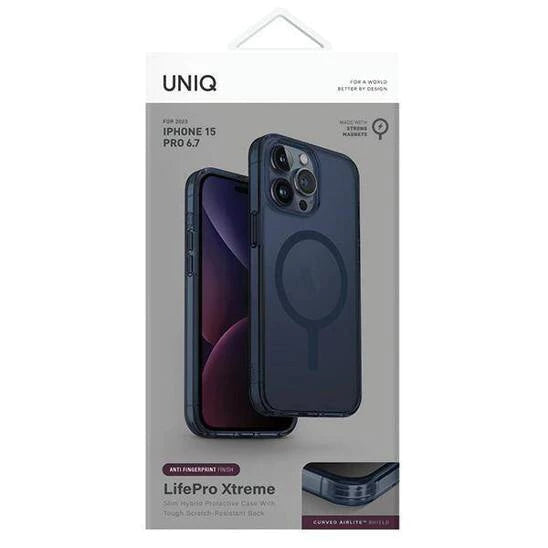 เคส Uniq iPhone 15 Pro Magclick Lifepro Xtreme Smoke Blue