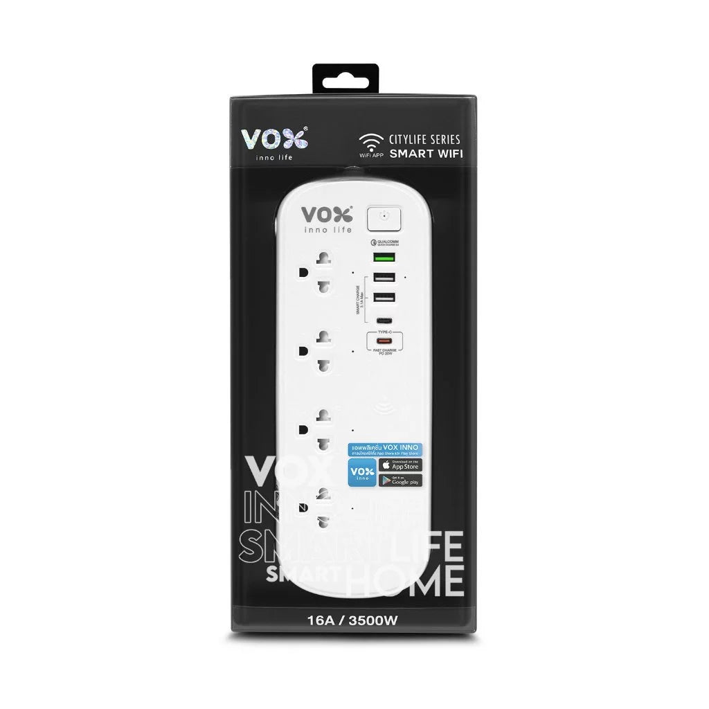 ปลั๊กไฟ VOX Smart Plug City Life F5ST3-VXA1-4151 White