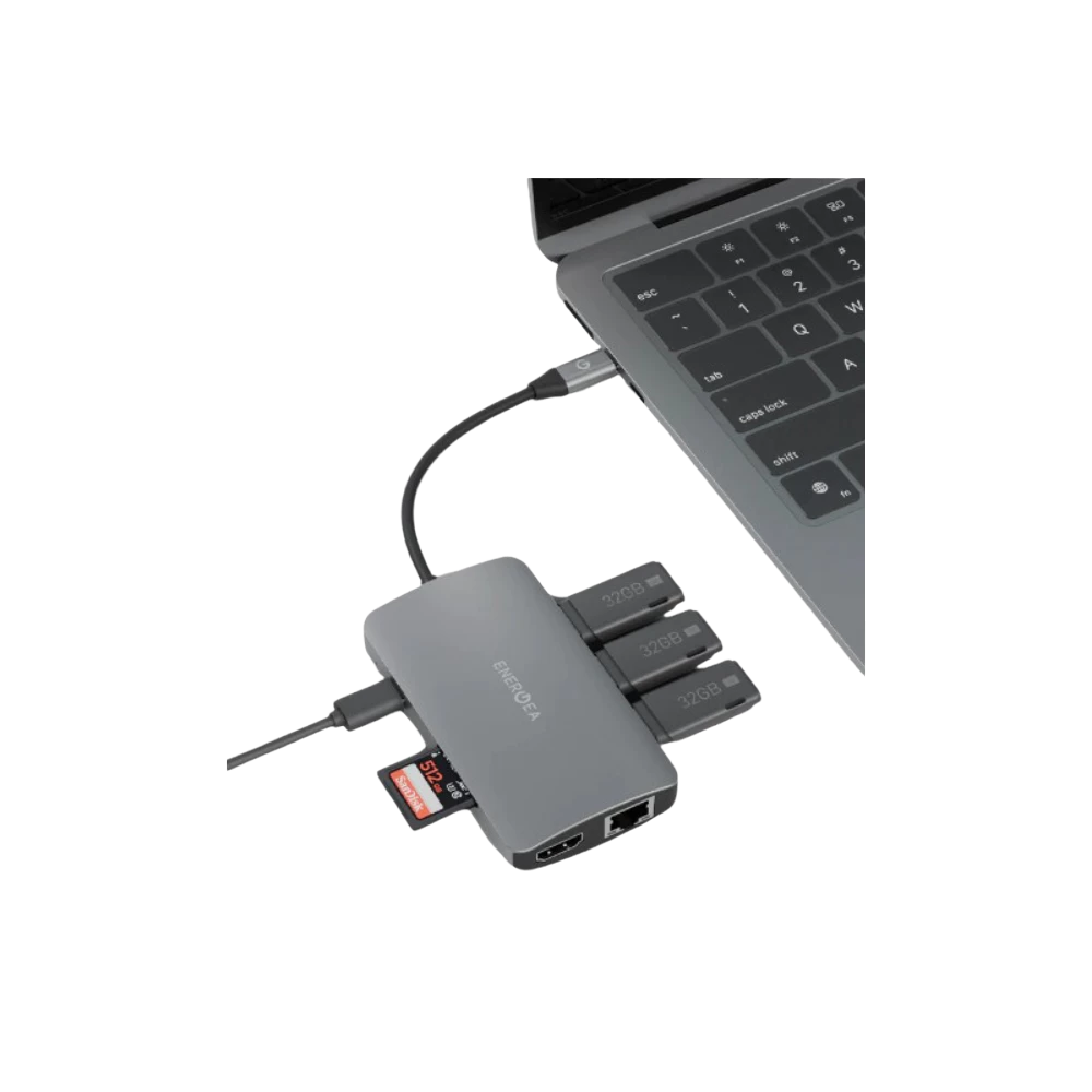 Energea Aluhub HD PRO2 8in1 USB-C Hub Gunmetal